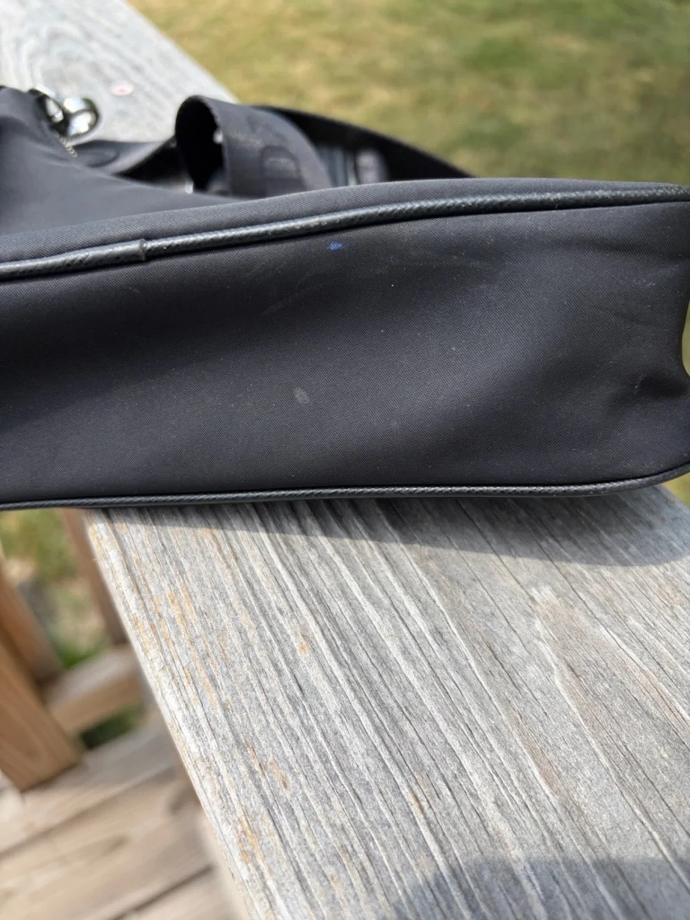 Prada Re-Edition 2005 Black Nylon Messenger Bag with Logo Strap
